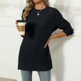 thumbnail image 2 of JUUNthy Womens Tunic Sweater, Crewneck Loose Fit Long Sleeve Fall Casual Pullover Ribbed Knit Tops Army Green XL, 2 of 11