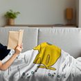 thumbnail image 3 of Yellow Submarine Soft Flannel Fleece Blanket, Ocean Nautical Adventure Underwater Bubbles Porthole Cartoon Kids, Cozy Plush for Indoor and Outdoor Use, 70" x 90", White Yellow Blue, by Ambesonne, 3 of 5