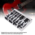 thumbnail image 4 of Electric Guitar Bridge, 4 String Bass Zinc Alloy Iron Adjustable Bridges Assembly Parts for Jazz Electric Bass, 4 of 7