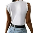 thumbnail image 4 of Women's Lace V Neck Tunic Tank Top Casual Sleeveless Blouse Stylish Comfortable Summer Fashion, 4 of 6