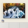 thumbnail image 3 of wall26 Beautiful Water Fall with Fall Colors - Canvas Art Home Art - 32x48 inches, 3 of 5