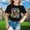 Black, variant on Shirts for Girls Short Sleeve Shirt Loose Soft Black Boys Summer Top Clothes Girls 10-11 Years Clothes