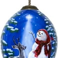 thumbnail image 3 of Starry Heaven and Snowman Hand Painted Mouth Blown Glass Ornament, 3 of 4