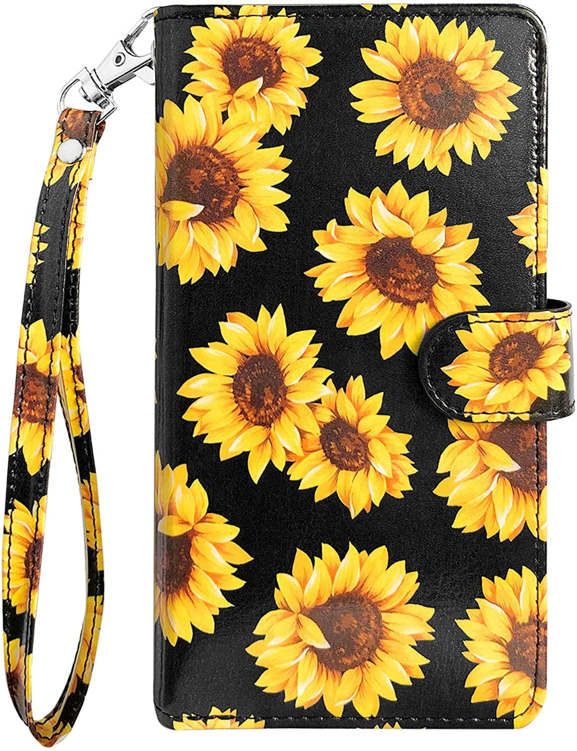Plant Series Charming Sunflower Sky Women Wallet RFID Zip Long Wallets Phone Travel Card Holder Purse Clutch Multi Card Case