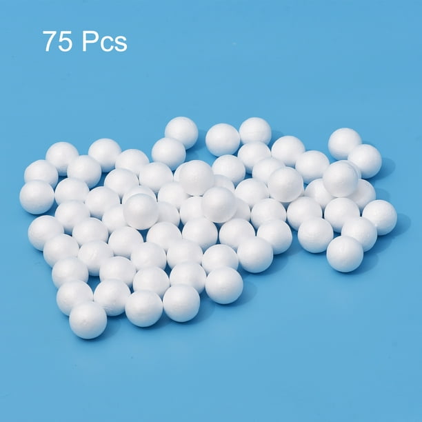 Uxcell 1.5 White Polystyrene Foam Balls Solid for Art and Crafts 75 Pack 