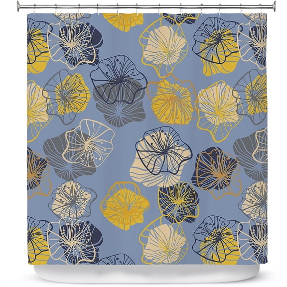 Shower Curtains 70" x 84" from DiaNoche Designs by Olive Smith - Gerbera II