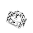 thumbnail image 4 of Filigree Oxidized Elephant Swirl Ring .925 Sterling Silver Band Jewelry Female Male Unisex Size 11, 4 of 4