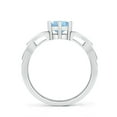 thumbnail image 2 of Angara Natural 0.72 Ct. Aquamarine Solitaire Ring in 14K White Gold for Women (Ring Size: 10.5), 2 of 12