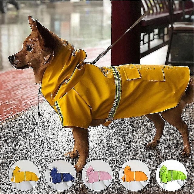 Chubasqueros reflectantes para perros pequeños y grandes, chaqueta impermeable, ropa transpirable para cachorros, S-5xl