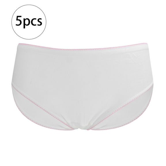 5Pcs/Set Women Disposable Travelling Postpartum Panties Cotton Underpants (XXL)