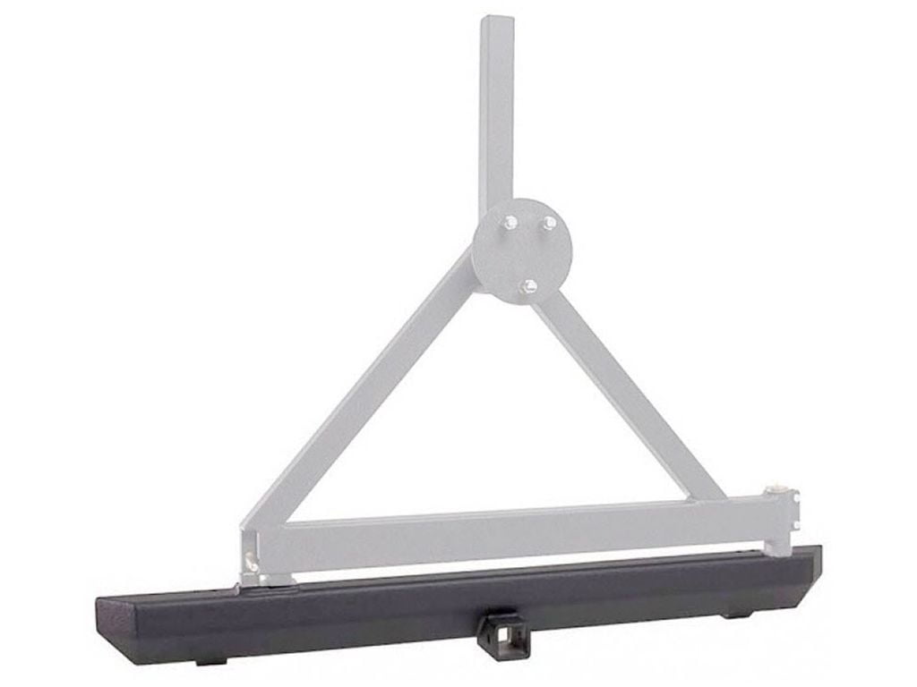 Rugged Ridge by RealTruck Rock Crawler Bumper, Rear for Wrangler YJ/TJ | Mid-Width w/ Tire Carrier & 2" Receiver Hitch, Steel, Textured Black | 11503.21 | Compatible with 1987-2006 Jeep Wrangler YJ/TJ