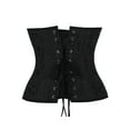thumbnail image 2 of Women's Fashion Waist Trainer Balck Corset Waist Training Corsets and Bustiers Underbust Corset with Thong, 2 of 7