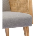 thumbnail image 5 of Duhome Mid Century Modern Rattan Accent Chair Fabric Armchair with Wood Frame Small Reading Chair Single Sofa for Living Room Bedroom, Gray, 5 of 7