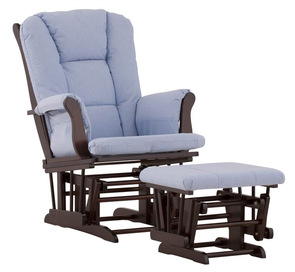 Storkcraft Tuscany Glider and Ottoman with Lumbar Pillow Espresso with