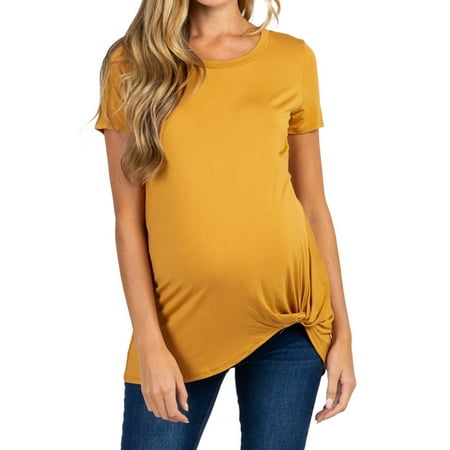 

FRSASU Women Plus Size Clearance Women S Maternity Short Sleeve Crew Neck Tie Pregnancy T-Shirt