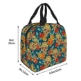 thumbnail image 4 of Kdxio Skull And Flowers Print Insulated Lunch Bag,Reusable Tote Lunch Box for Women Men,Leakproof Cooler Lunch Bags for Work Office Travel Picnic, 4 of 6