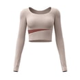 thumbnail image 4 of Women's Slim Fit Long-Sleeve Active Top - Stretchy Moisture-Wicking Yoga & Gym Wear, 4 of 5