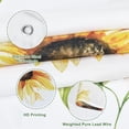 thumbnail image 5 of Yellow Sunflower Shower Curtain, Cute Watercolor Botanical Flower Bathroom Decor, Waterproof Polyester Fabric Floral Set, with 12 Hooks 72 x 72, 5 of 6
