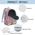 thumbnail image 4 of Unisex Boho Print Backpack, Bohemian Vintage Zipper Bag with Front Pocket, Durable Rucksack for School College Work Travel, Excellent Gift Idea, 4 of 5