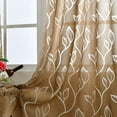 thumbnail image 2 of Clearance Semi-shade Window Panels Leaf Window Screen Drapes for Bedroom Sheer Curtain for Living Room Bedroom 1 Panels, 39.37 x 98.43 Inch, 2 of 7