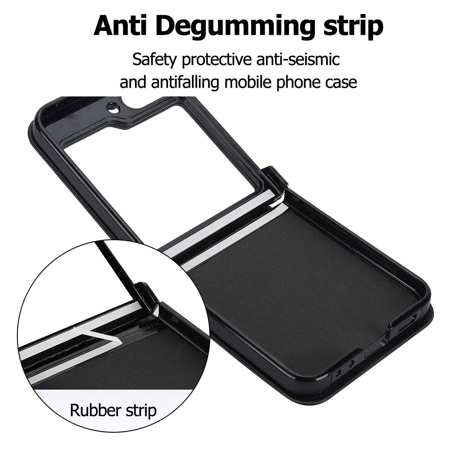 for Samsung Galaxy Z Flip 7 Crossbody Wallet Case with Built-in Card Slots Premium PU Leather Wristlet Strap and Lanyard, Carrying Handbag Phone Case for Samsung Galaxy Z Flip 7 Women Girls, Black