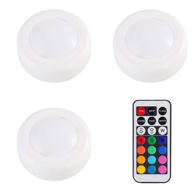 Luz Led Rgb Para Armario, Sensor Táctil Inalámbrico Regulable, Luz Para Debajo Del Armario, Luz Led Para Disco, Luces Nocturnas Para Armario Moyic HA024601-02