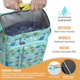 thumbnail image 2 of Travel Cooler Bag - Light Blue Dinosaurs Palms Eggs Pattern Camping Beer Cooler Backpack with Bottle Opener- Waterproof Insulated Picnic Backpacks - Cooler Bag for Beach, 2 of 6