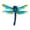 Blue, variant on Rirozkan Metal Wall Art, Dragonfly Garden Decor, Iron Outdoor Sculpture, Black Hanging Ornament for Fence