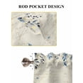 thumbnail image 6 of Blue Starfish Coastal Living Room Curtains 2 Panel, Eucalyptus Summer Nautical Shell Retro Cafe Window Treatment, Farmhouse Bedroom Bathroom Kitchen Curtains Drapes 104"x54", 6 of 6