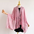 thumbnail image 5 of Lumtrix Womens Lace Shawls and Wraps for Weddings - Elegant Evening Dresses Scarfs - Sheer Shawl Wraps for Evening Party Shawl Pink One Size, 5 of 6