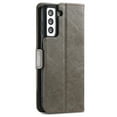 thumbnail image 3 of For Samsung Galaxy S22 5G Leather Phone Case Wallet Folio Flip Cover Casual Business, [RFID Blocking] Multi Hidden Anti-theft Card Holder Cash Slot, Side Magnetic Buckle, Stand Support,Gray, 3 of 10