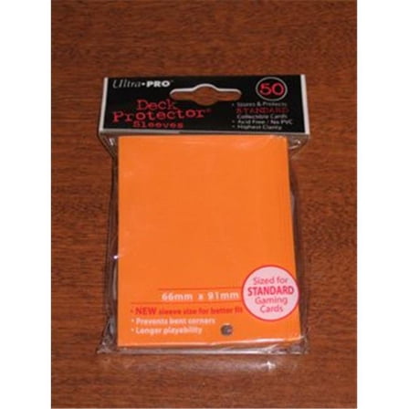 Ultra Pro 7442783359 Solid Deck Protectors, Orange - Box of 12 - Pack of 50