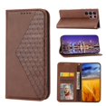 thumbnail image 1 of SaniMore for Samsung Galaxy S22 Ultra PU Leather Case RFID Blocking, Magnetic Closure Flip Wallet Cover with Wrist Strap Card Slot & Multi-Angle Kickstand All-Inclusive Protective Shell, Brown, 1 of 10