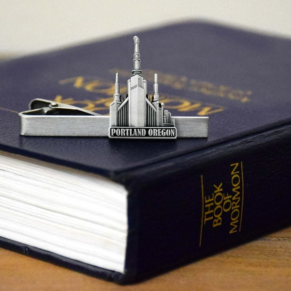 Portland Oregon Antique Silver Temple Tieclip by Ringmasters