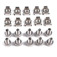 thumbnail image 1 of 10x M5 x 16 Metal Nickel-plated Square Hole Cage Nuts & Screws for Server Rack Cabinet, 1 of 11