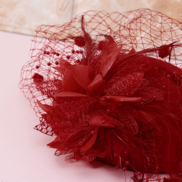 Fascinators Hair Clip Headband Pillbox Hat Bowler Feather  display picture 3