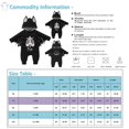thumbnail image 3 of Halloween Costumes for Kids Toddlers Toddler Halloween Long Sleeve Winged Batshape Hooded Jumpsuit Romper, 3 of 4