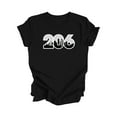 thumbnail image 1 of 206 Seattle Washington USA Area Code City Skyline Gift - Unisex T-Shirt - Inspired X, 1 of 1
