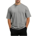 thumbnail image 2 of ZyeKqe Mens T-Shirts Short Sleeve Crew Neck Loose Comfy Solid Color Summer Tops, 2 of 9