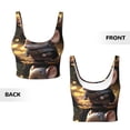 thumbnail image 3 of Sikiie Cute Big-Eared Mouse Print Strappy Sports Bra for Women Padded Push Up Sports Bra Athletic Running Sports Bra Workout Bra Yoga Bra, 3 of 5