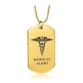 thumbnail image 6 of EDSG Personalized Medical Alert Dog Tag Necklace, Stainless Steel, 24 in (Men's), 6 of 6