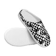 thumbnail image 3 of Picia Ying Yang Checkered for Women's Lamb-hug Comfy Fleece House Slippers Memory Foam, Slip-on House Shoes Indoor Outdoor-40/41, 3 of 7