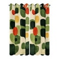 thumbnail image 2 of nqOlkjepod Outdoor Curtains for Patio Waterproof, Green Abstract Outdoor Privacy Panels Grommet, Middle Century Minimalist Lines Blackout Outside Curtains for Porch/Cabana/Pergola 54"x95", 2 Panels, 2 of 8
