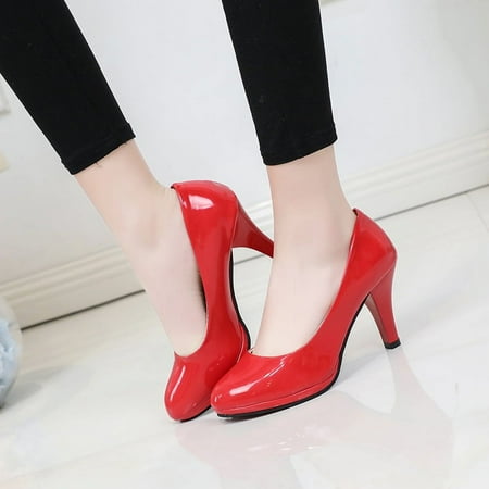 

Large Size High Heels Women‘s Professional Black Shoes Round Toe Work Shoes Workwear Shoes Not Tired Feet Work Interview Shoes Women‘s Shoes