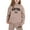 Khaki, variant on Little Girls Outfits Sets Casual Winter Wear Trendy Printed Hooded Sweatshirt Cute Girls' Fall Clothing Sets Pink Size 5-6T