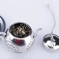 thumbnail image 3 of Yongwei tea strainers Stainless Steel Tea Infuser Reusable Loose Leaf Mesh Tea Filter Tea Strainer with Lid and Extended Chain Hook, 3 of 10