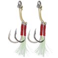 thumbnail image 1 of 2 uds. De anzuelos de pesca para barcos de acero inoxidable, combinación de cuerdas, señuelos, cebos, aparejos de anzuelo, accesorio 3/0 #, 1 of 8