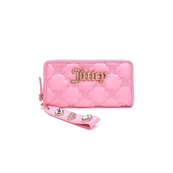 Juicy Couture Women's Starstruck Large Wristlet Zip Around Wallet (Light Pink)