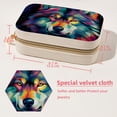 thumbnail image 5 of Wolf Velvet Necklace Holder: Portable Travel Organizer Box with Removable Compartment - Great Gift for Any Occasion, 5 of 7