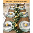 thumbnail image 4 of 15 Inch Round Placemats Set of 6, Teal Blue Boho Non Slip Heat Insulation PP Table Mats, Vintage Ethnic Tribe Abstract Art Washable Place Mats for Kitchen Dining Party Table Decor, 4 of 7